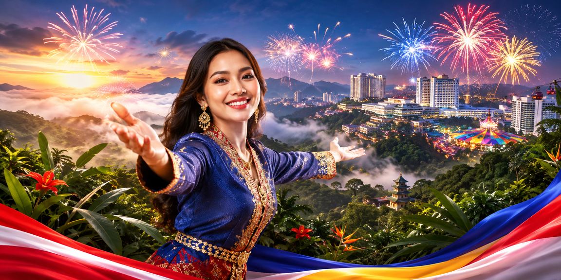Suasana loteri bertaraf tinggi di Genting Highlands dengan paparan nombor bertuah Malaysia